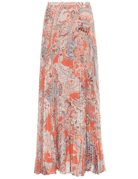 L'Agence Torin Pleated Maxi Skirt