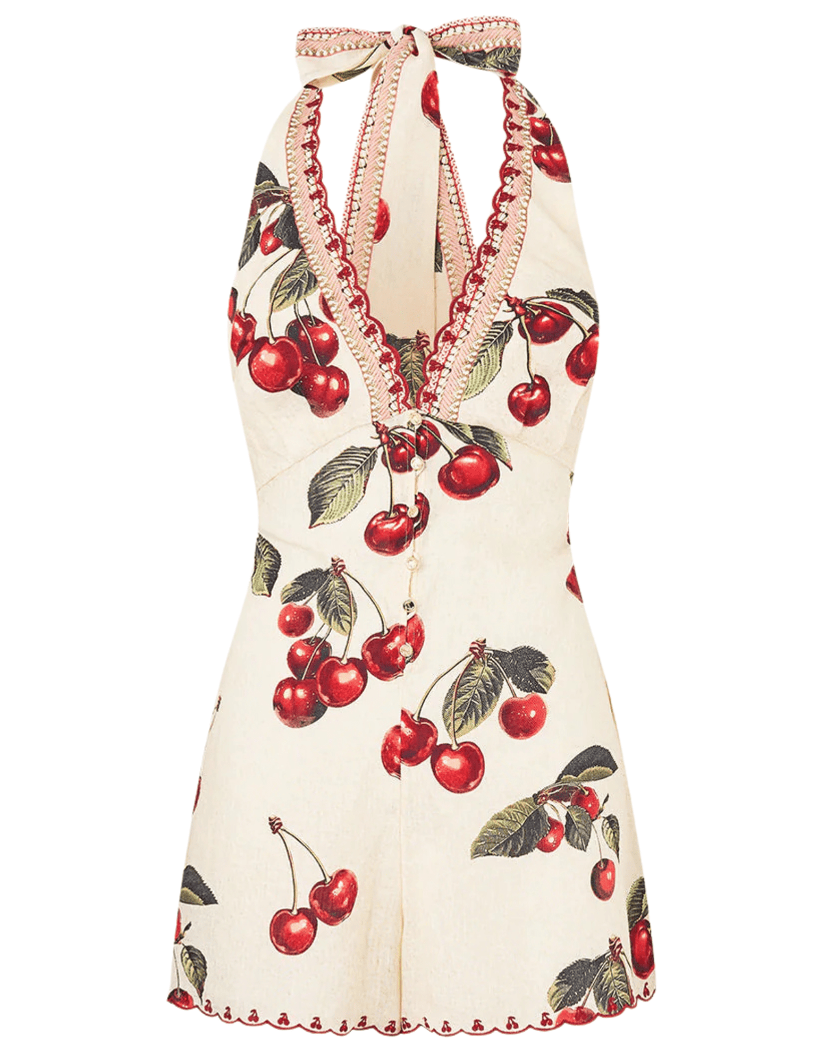 Camilla - PRE-ORDER-Camilla Button Front Halter Playsuit - Buy Online