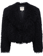 L'Agence - L'AGENCE Aura Crop Faux Fur Jacket - Buy Online
