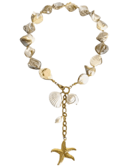 PRE-ORDER-St. Barths La Robe Mother of Pearl Charm Lariat Necklace