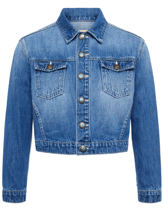 L'Agence Koda Cropped Denim Jacket