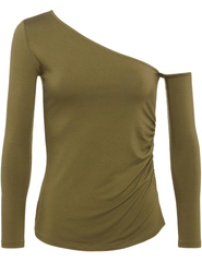 L'Agence Hattie Off-Shoulder Long Sleeve Top