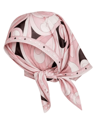 St. Barths La Robe - PRE-ORDER-St. Barths La Robe Carmella Retro Head Scarf in Pink Retro Swirl - Buy Online