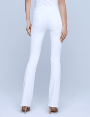 L'Agence - L'Agence Selma High Rise Baby Boot-Cut Jeans In Blanc - Buy Online