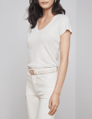L'Agence - L'Agence Becca V-Neck Tee - Buy Online
