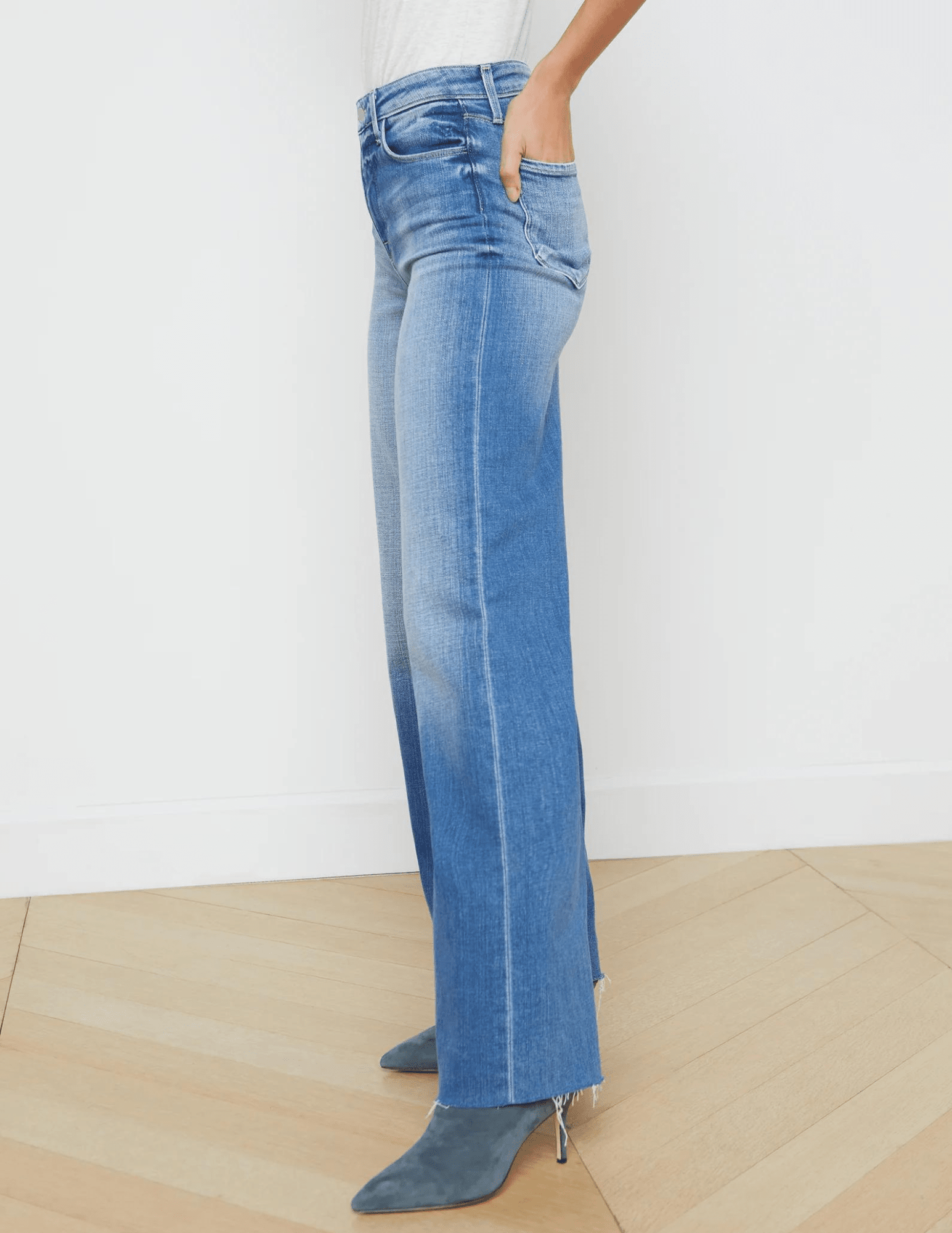 L'Agence - L’AGENCE Scottie High Rise Wide Leg Jeans In Hayward - Buy Online