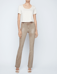 L'Agence - L'AGENCE Selma High Rise Baby Boot-Cut Coated Jeans In Rye Coated - Buy Online