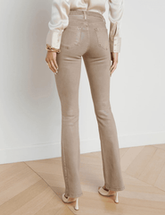 L'Agence - L'AGENCE Selma High Rise Baby Boot-Cut Coated Jeans In Rye Coated - Buy Online
