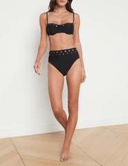 L'Agence - L'Agence AlexandrIa Grommet Balconette Bikini Top - Buy Online