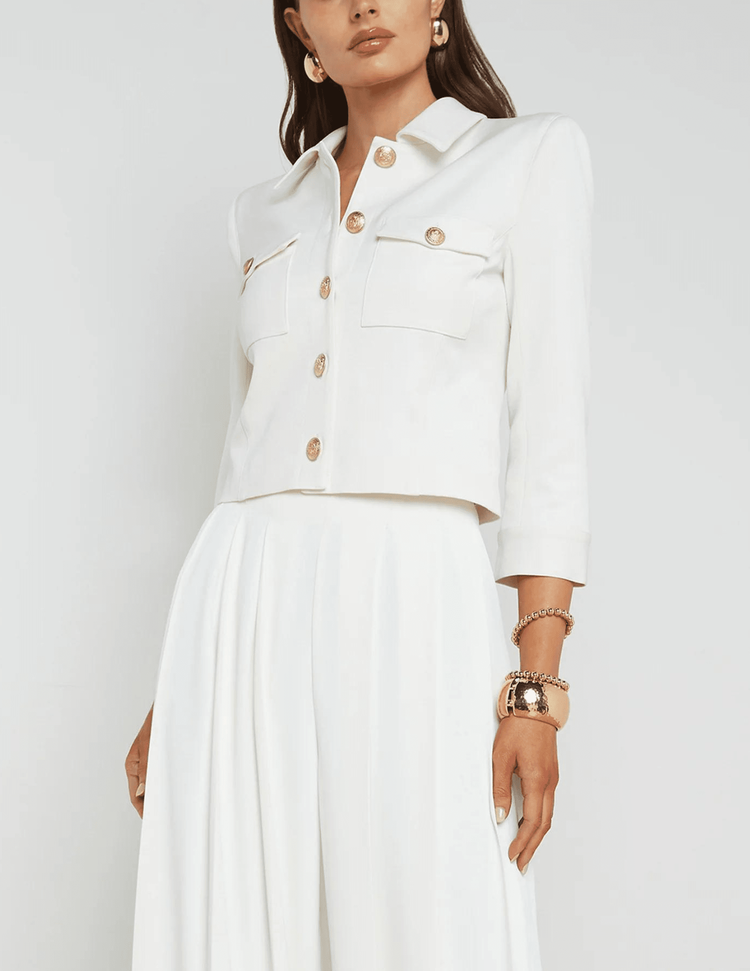 L'Agence - L'Agence Kumi Cropped Fitted Jacket - Buy Online