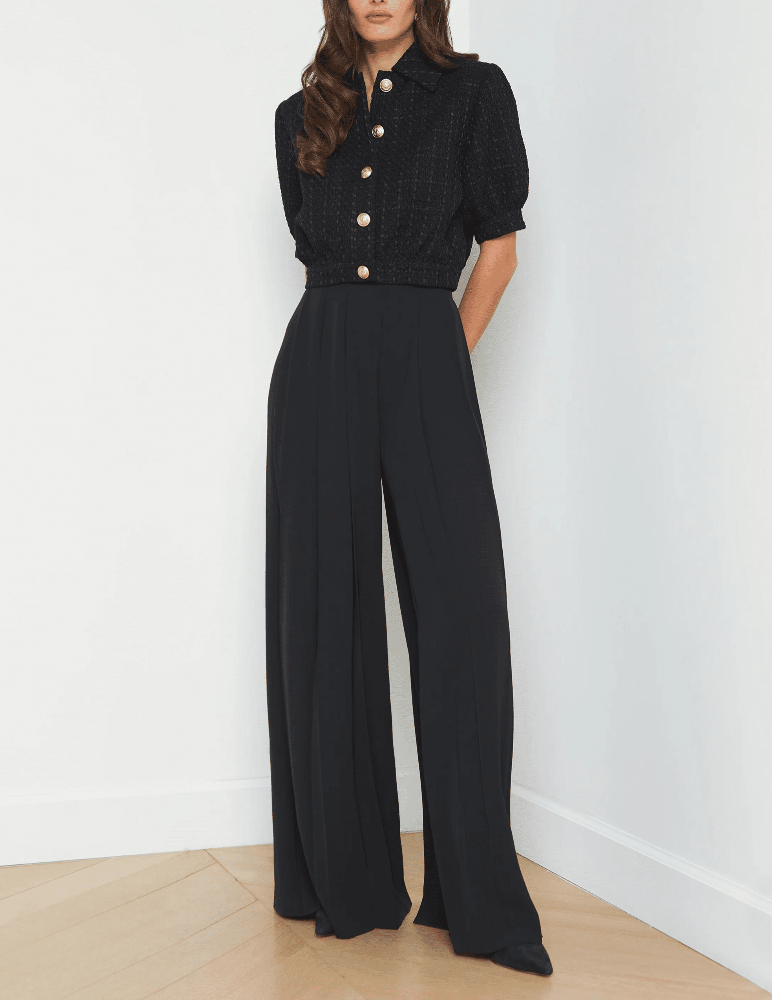 L'Agence - L'AGENCE Nova Pleated Wide Leg Pant - Buy Online