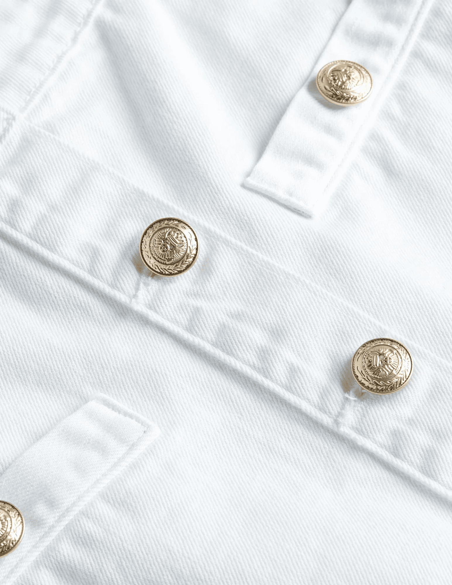 L'Agence - L'AGENCE Kris Button Front Denim Mini Skirt In Blanc - Buy Online