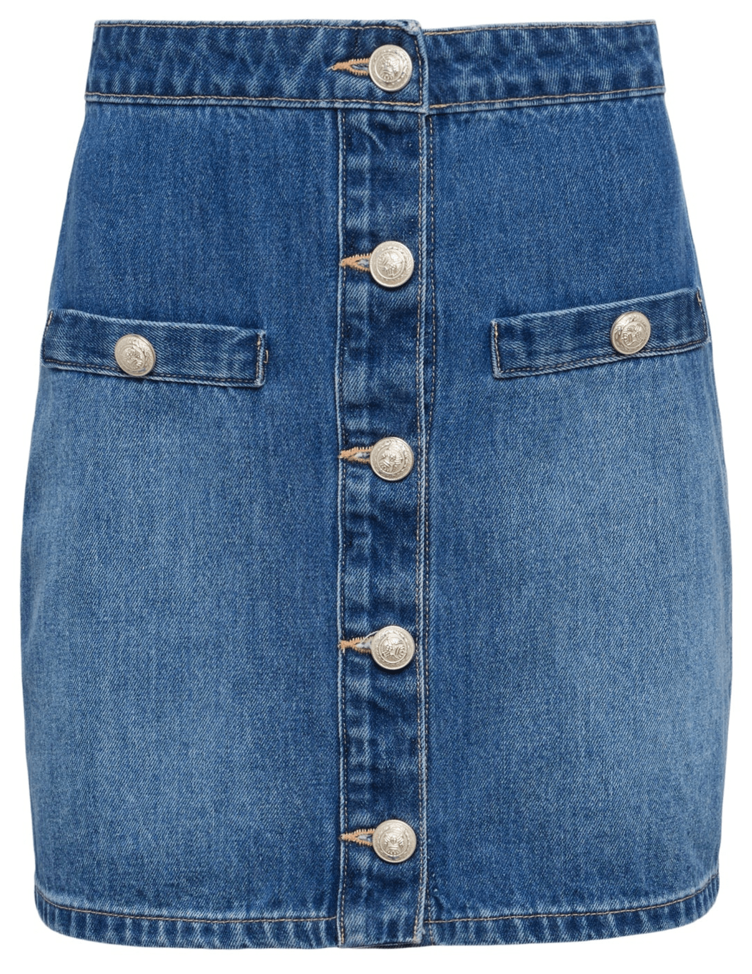 L'Agence - L'Agence Kris Button Front Denim Mini Skirt - Buy Online
