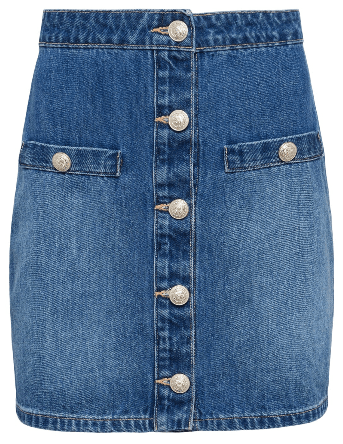 L'Agence - L'Agence Kris Button Front Denim Mini Skirt - Buy Online