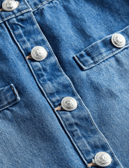 L'Agence - L'Agence Kris Button Front Denim Mini Skirt - Buy Online