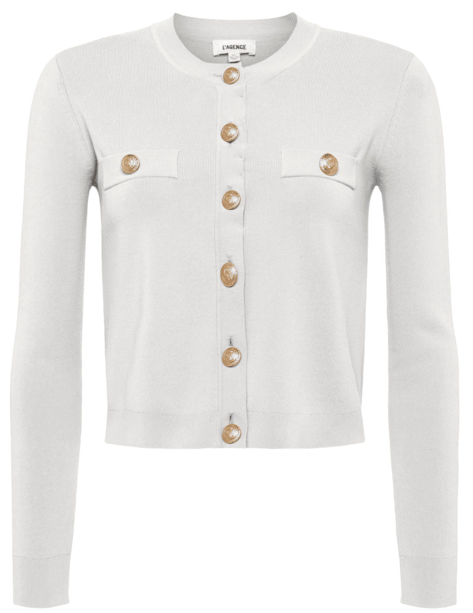 L'Agence - L'Agence Toulouse Cropped Crew Neck Cardigan - Buy Online