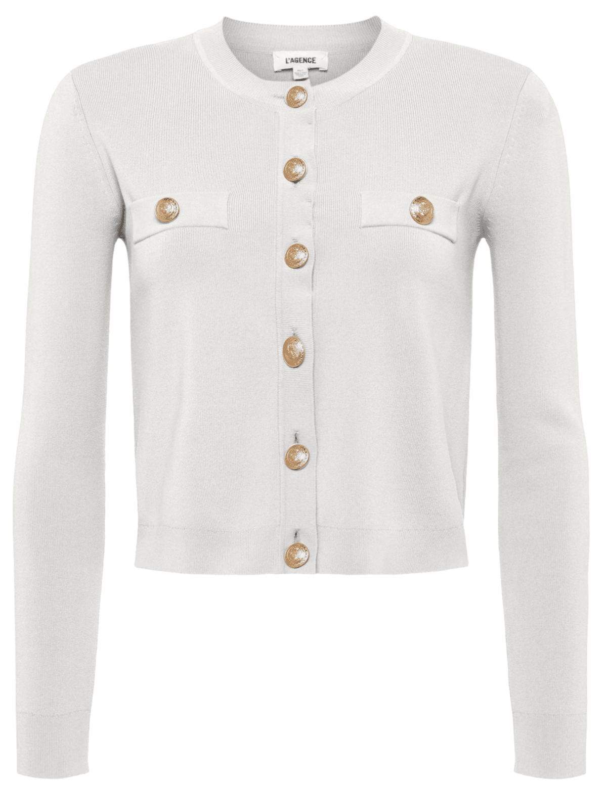 L'Agence - L'Agence Toulouse Cropped Crew Neck Cardigan - Buy Online