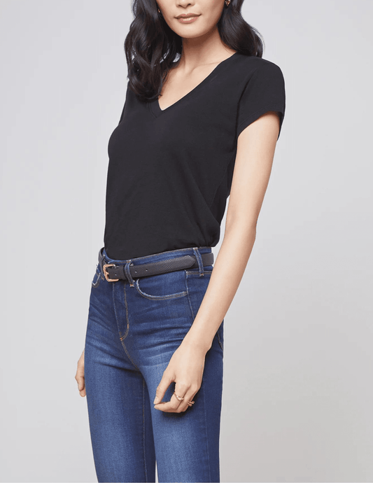 L'Agence - L'Agence Becca V-Neck Tee - Buy Online