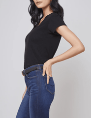 L'Agence - L'Agence Becca V-Neck Tee - Buy Online