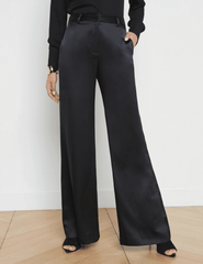 L'Agence Pilar Silk Wide Leg Pant