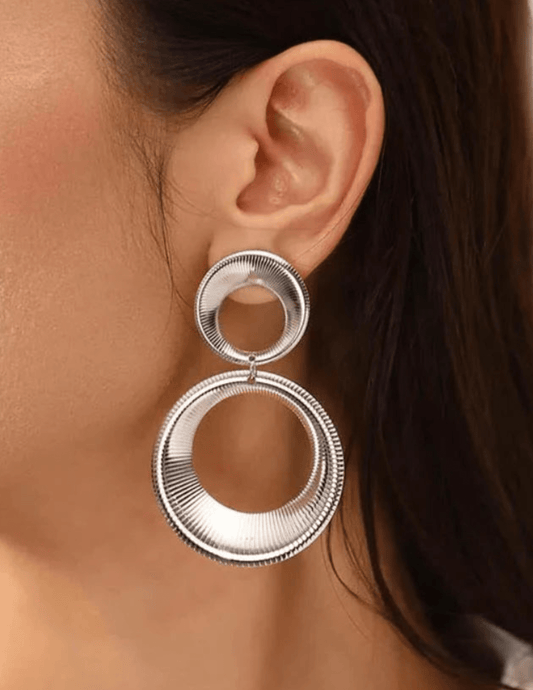 Austin Blaze Double Hoop Dangle Earrings