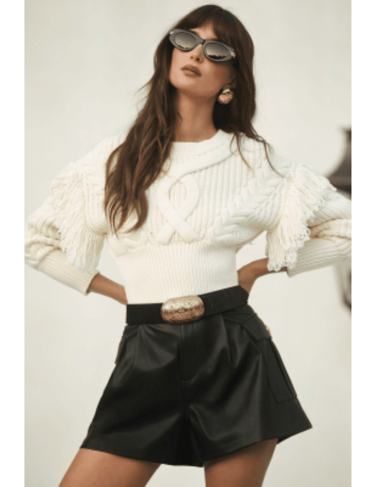 PRE-ORDER-L'AGENCE Clairmont Vegan Cargo Short in Black