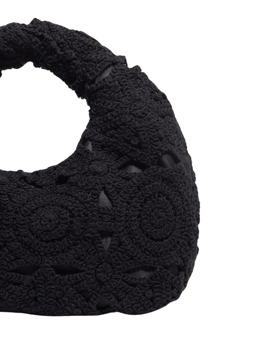 St. Barths La Robe Crochet Twist Handle Handbag