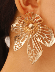 Fleur de Camélia Statement Flower Earring