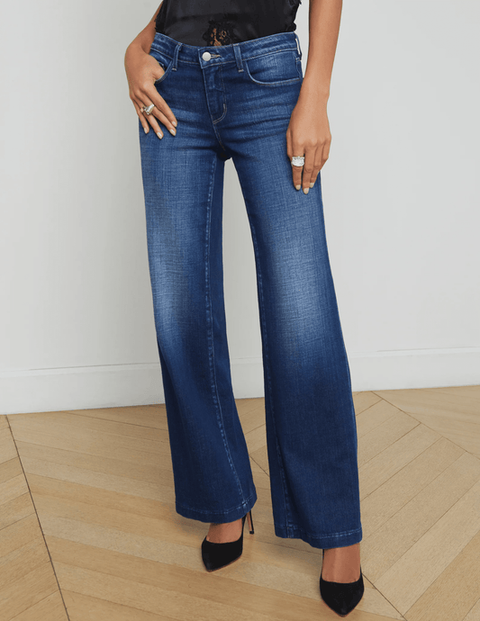 L'Agence Joanne Low Rise Wide Leg Jean