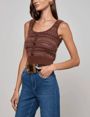 L'Agence - L'AGENCE Galene Mixed Stitch Tank - Buy Online