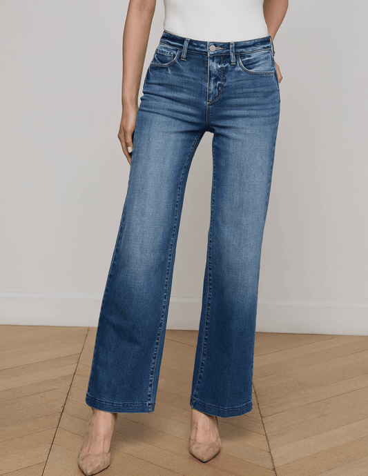 L'Agence - L'AGENCE Scottie High Rise Wide Leg Jeans in Cambridge - Buy Online