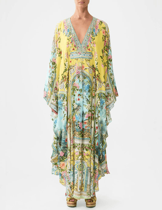 PRE-ORDER-Camilla Long Kaftan With Waist Detail