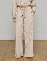 L'Agence Valkyrie Wide Leg Snap Pants
