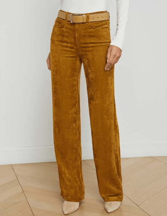 L'Agence Scottie Corduroy High Rise Wide Leg Jean