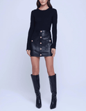 L'Agence Truman Leather Mini Skirt