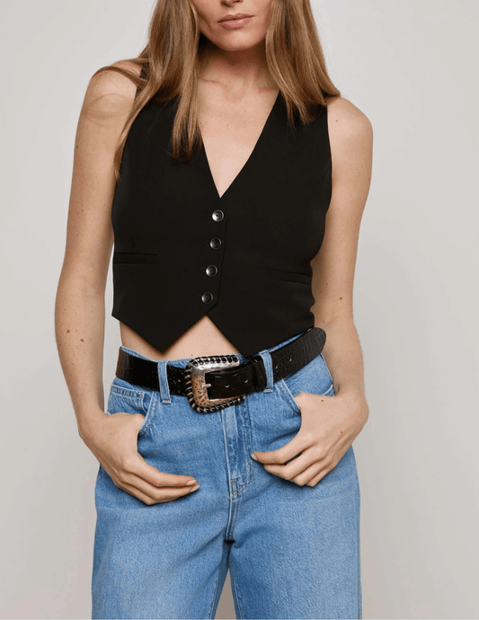 L'AGENCE Jianna Cropped Vest