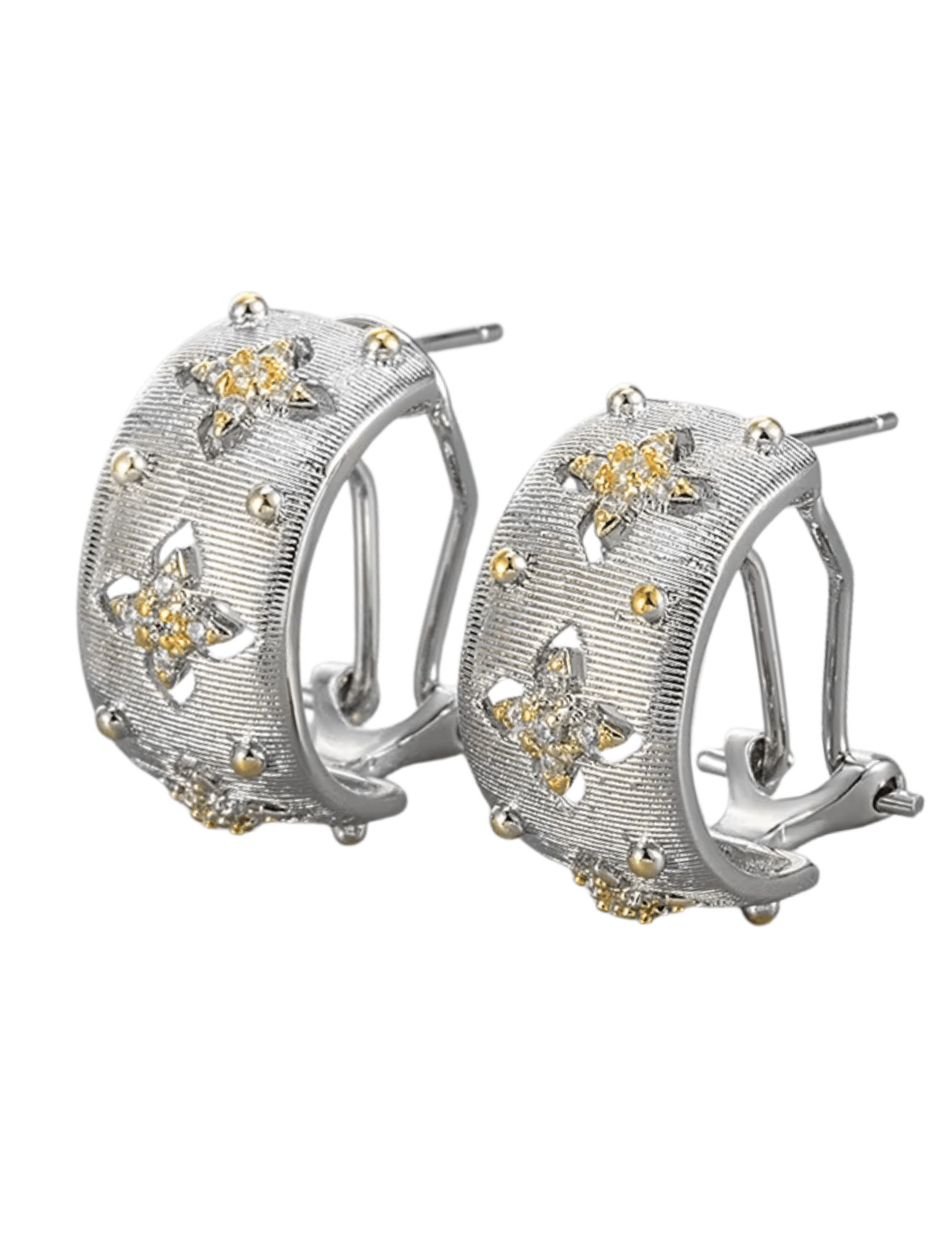 Fleur de Camélia - PRE-ORDER-Fleur de Camélia Karina Textured Hoop Earring in Silver - Buy Online