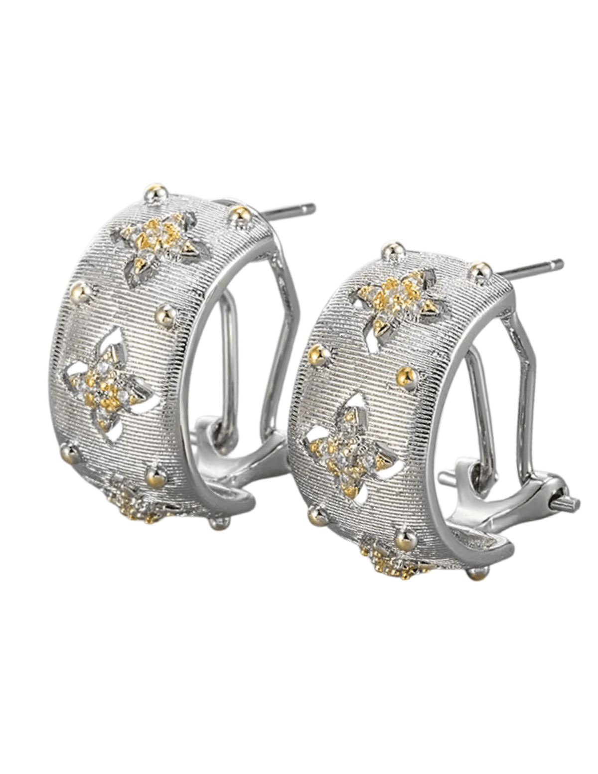 Fleur de Camélia - PRE-ORDER-Fleur de Camélia Karina Textured Hoop Earring in Silver - Buy Online