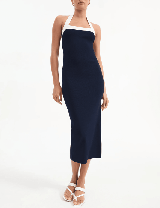 PRE-ORDER-Veronica Beard Christa Halter Midi Dress