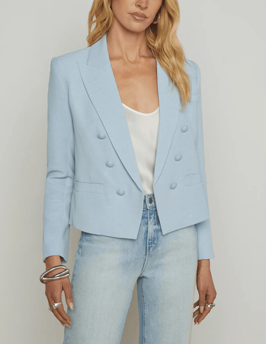 L'Agence Brooke Double Breasted Cropped Blazer