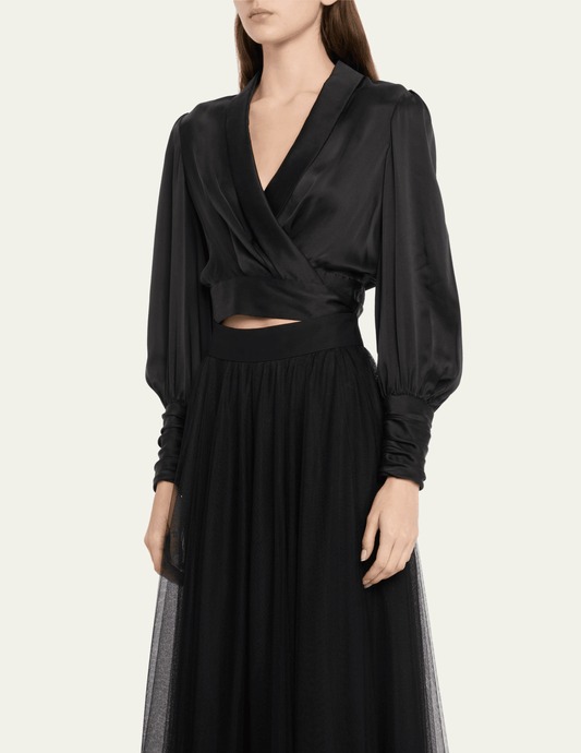 PRE-ORDER-Zimmermann Silk Wrap Top