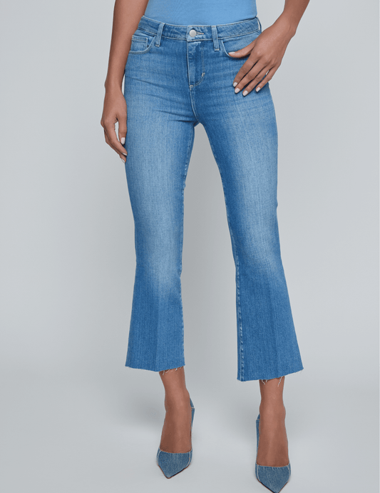 L'Agence - L'AGENCE Kendra High Rise Crop Flare Jean in Getty - Buy Online