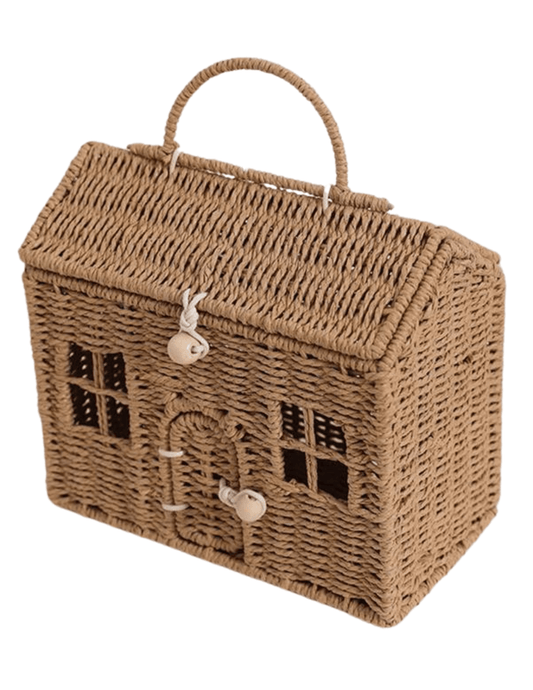 St. Barths La Robe Small Rattan House Handbag