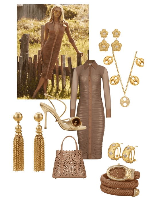 PRE-ORDER-St. Barths La Robe Lucille Serpent Wrap Watch in Brown