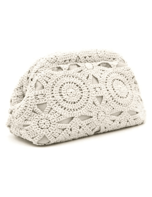 St. Barths La Robe Crochet Pouch Clutch Handbag