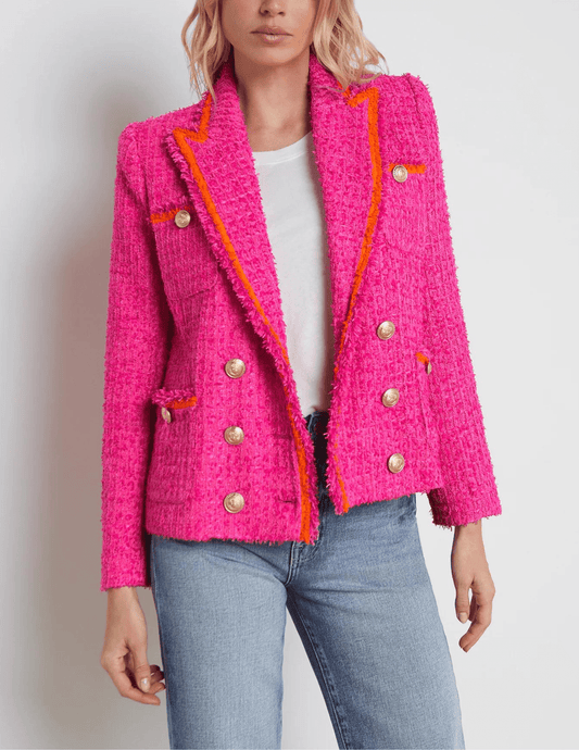 L'Agence Alectra Tweed Collared Jacket