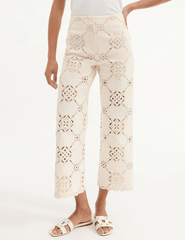 PRE-ORDER- Veronica Beard Dova Eyelet Denim Pant