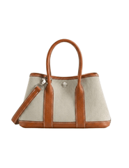 Austin Blaze - Austin Blaze Magnolia 25 Canvas Leather Tote in Saddle - Buy Online