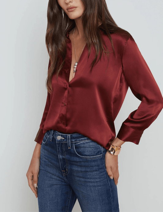 L'Agence Dani Three Quarter Sleeve Blouse