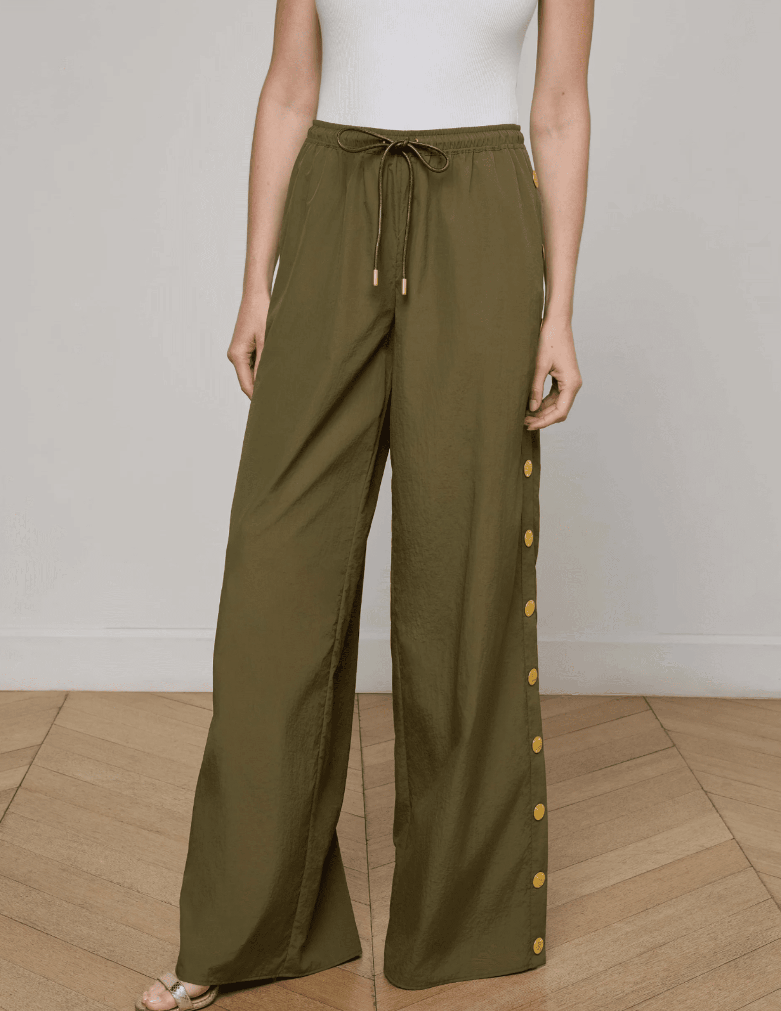 L'Agence - L'AGENCE Valkyrie Wide Leg Snap Pants - Buy Online